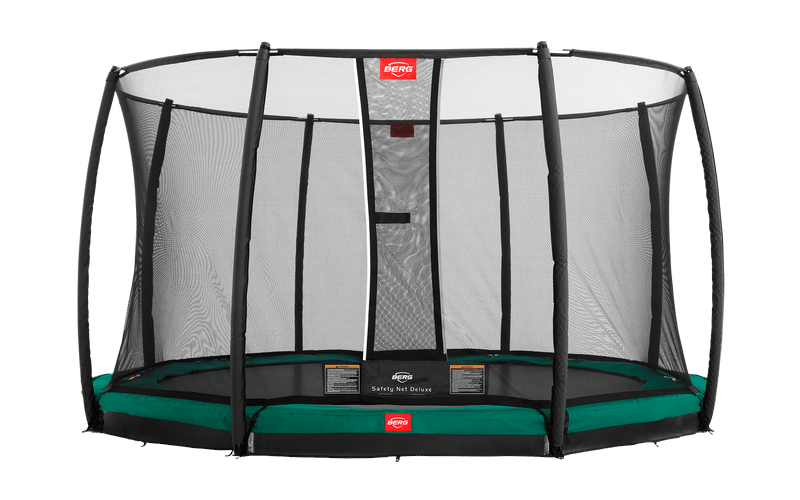 BERG Champion LowGround Trampoline 14ft + Safety Net Deluxe